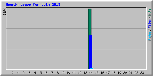 Hourly usage for July 2013