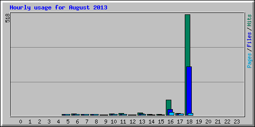 Hourly usage for August 2013