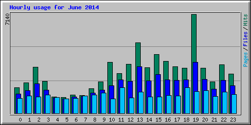 Hourly usage for June 2014