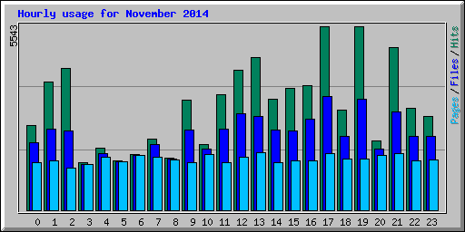 Hourly usage for November 2014