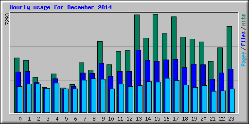 Hourly usage for December 2014