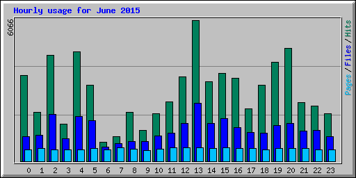 Hourly usage for June 2015