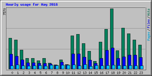 Hourly usage for May 2016