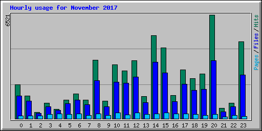 Hourly usage for November 2017