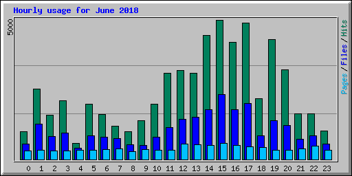 Hourly usage for June 2018