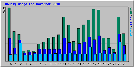 Hourly usage for November 2018