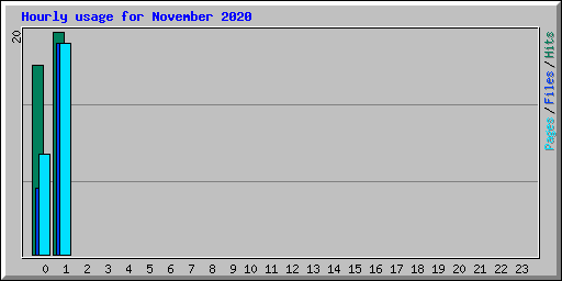 Hourly usage for November 2020